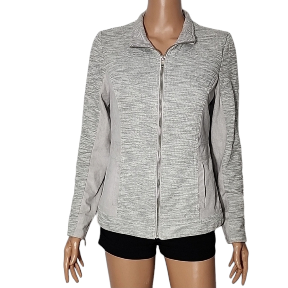 Julie‎ billiart Anthropologie Women's Jacket gray Full zipper Size M